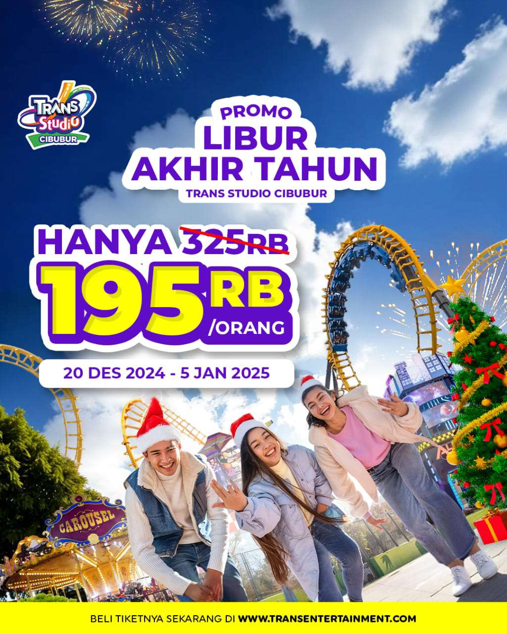 Hanya 195 Ribu di Trans Studio Cibubur,  Main Sepuasnya di Puluhan Wahana Seru