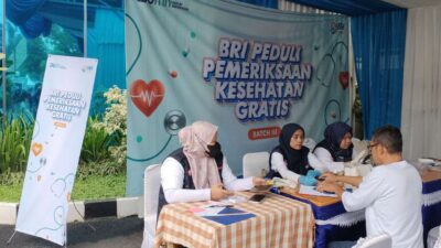 Gulirkan Program TJSL, BRI Depok Kembali Gelar Pemeriksaan Kesehatan Gratis