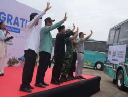 Peserta Mudik Gratis Diberangkatkan dari Terminal Jatijajar