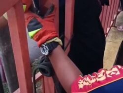 Terjepit Teralis, Seorang Anak Diselamatkan Petugas Damkar