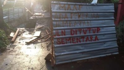 Habiskan Anggaran 500 Juta, Pembangunan Jembatan Kali Rawa Bebek Tak Selesai Dikerjakan