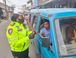 Sebabkan Kemacetan Dikawasan Stasiun Ciyatam, Satlantas Polres Metro Depok Tertibkan Angkot